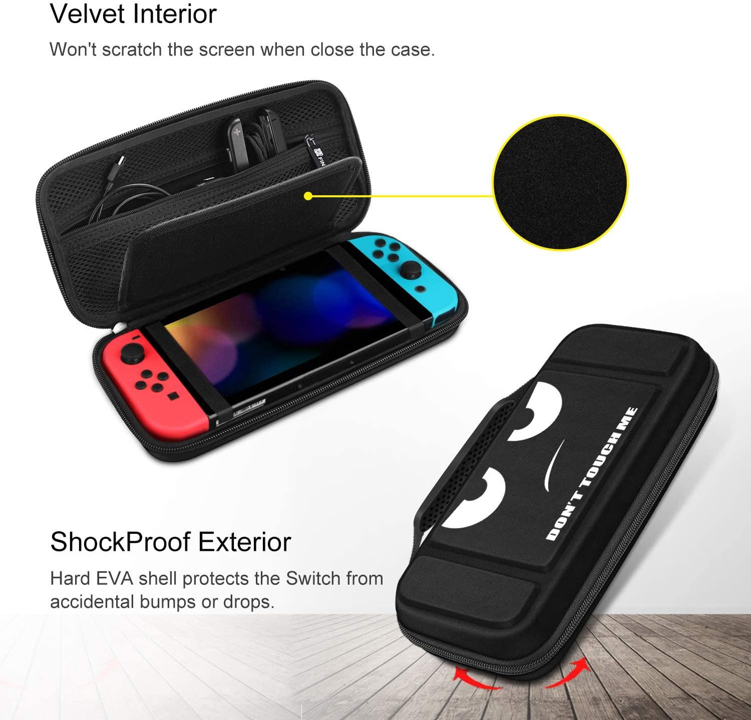 Fintie Carry Case for Nintendo Switch - [Shockproof] Hard Shell Protective Cover Travel Bag w/10 Game Card Slots - JOY2ESpree
