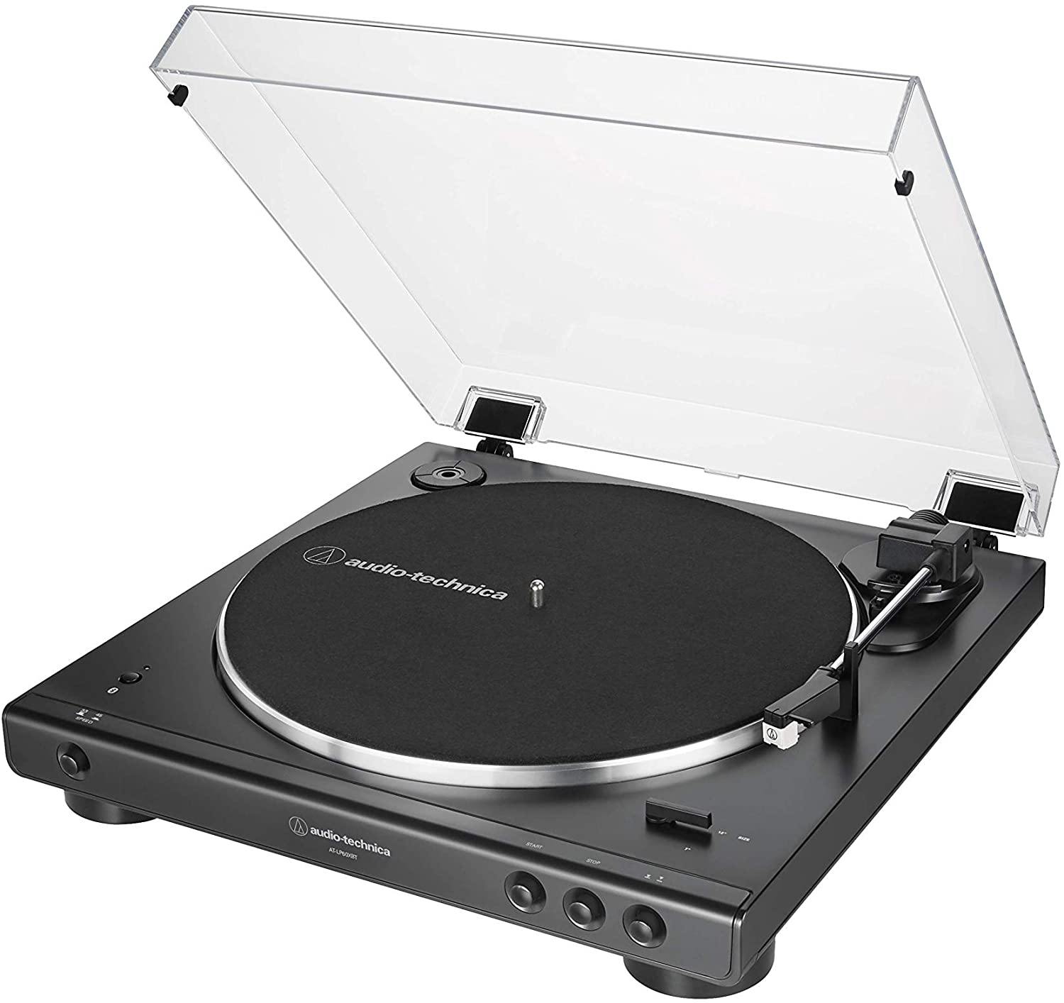 Audio-Technica AT-LP60XBT-BK Fully Automatic Wireless Belt-Drive Turntable (Black) (ATLP60XBTBK) - JOY2ESpree