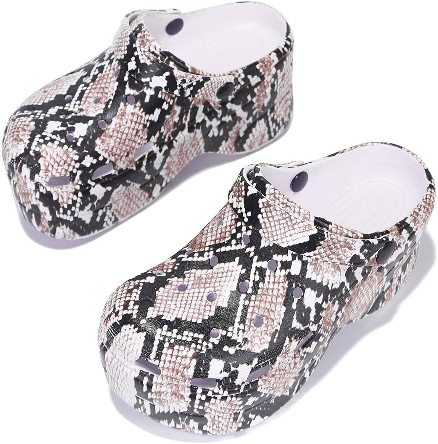 Cape Robbin Gardener Platform Clogs Slippers for Women, Women’s Fashion Comfortable Slip On Slides Shoes