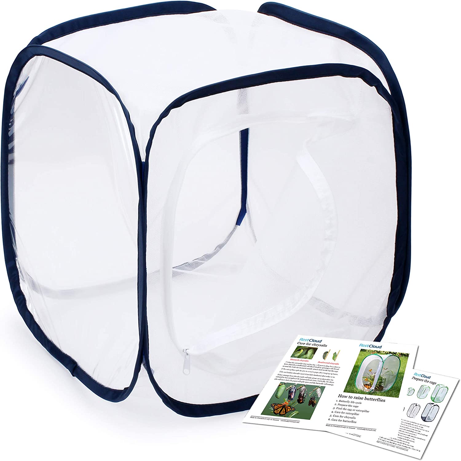 RESTCLOUD Insect and Butterfly Habitat Cage Terrarium Pop-up 23.6 Inches Tall - JOY2ESpree