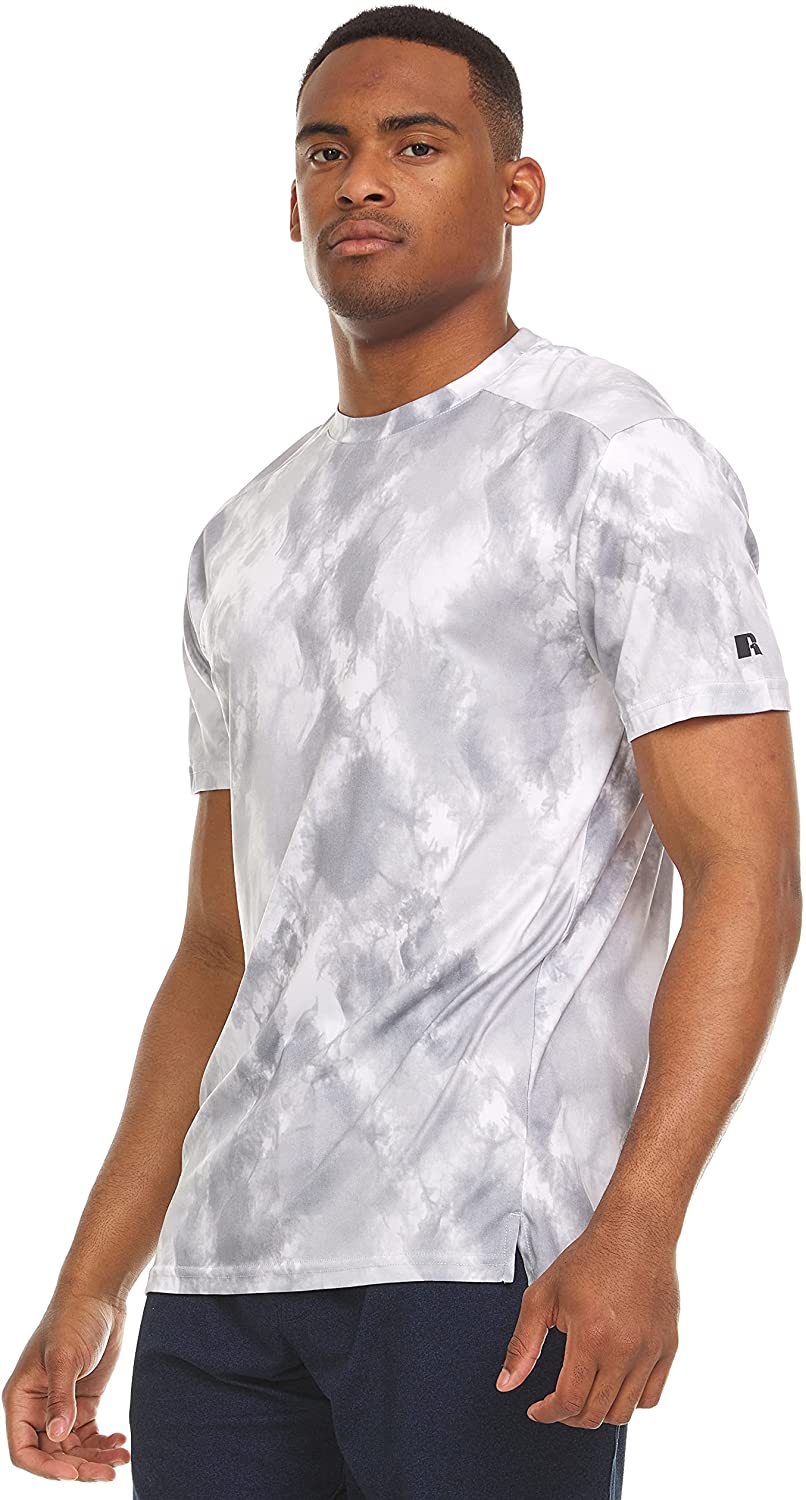 Russell Athletic Mens Dri-Power Victory Tie-dye Short Sleeve Crew