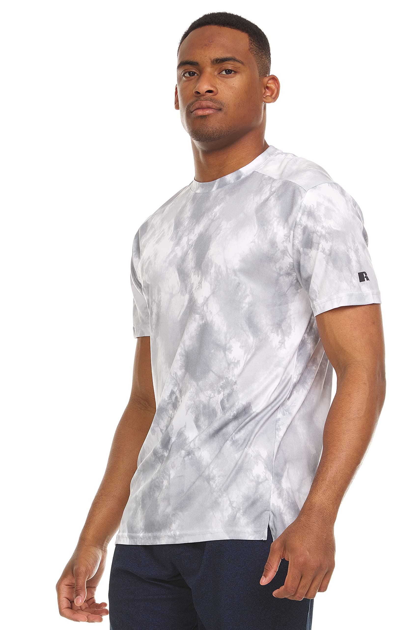 Russell Athletic Mens Dri-Power Victory Tie-dye Short Sleeve Crew