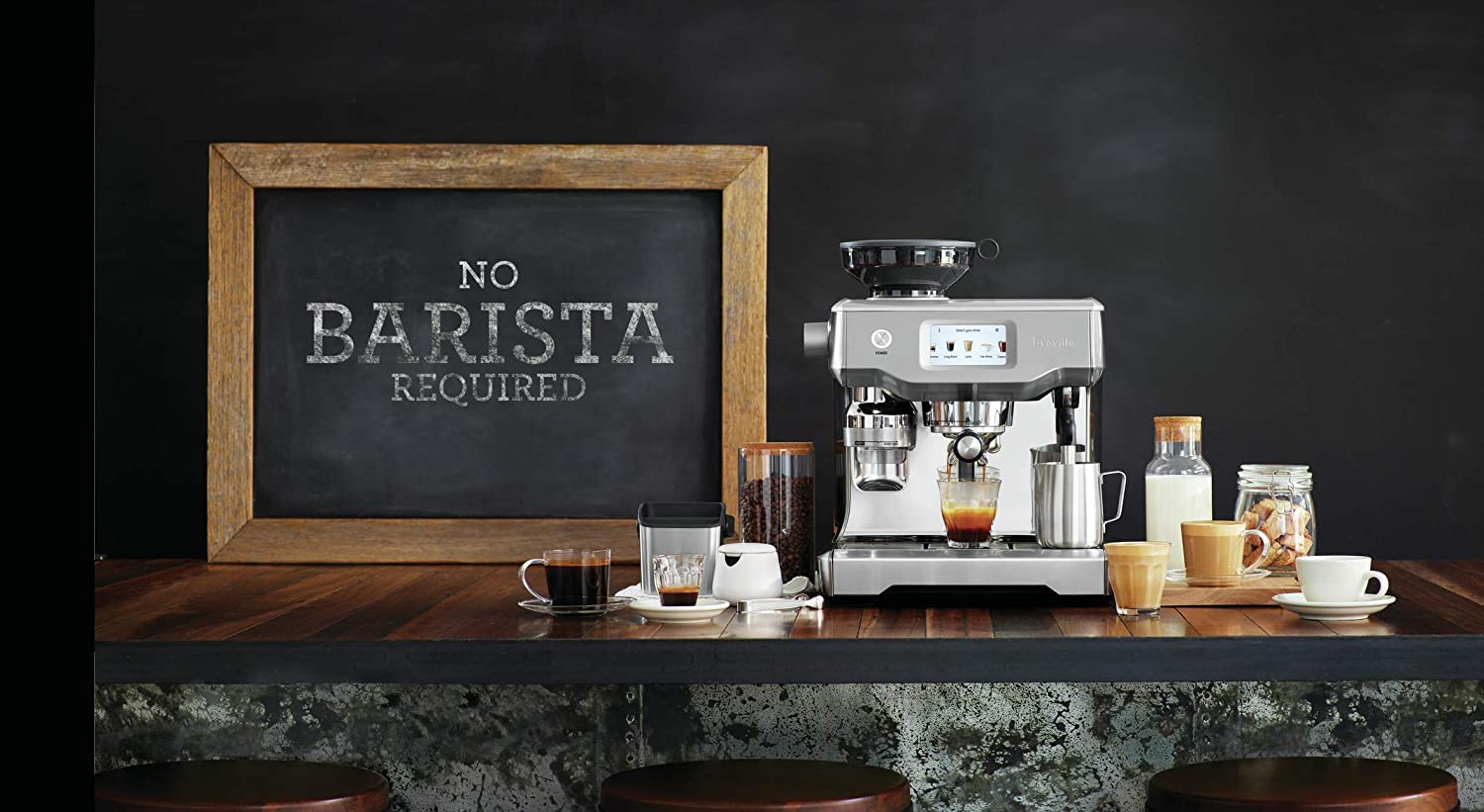 Breville BES990BSS Oracle Touch Fully Automatic Espresso Machine, Brushed Stainless Steel
