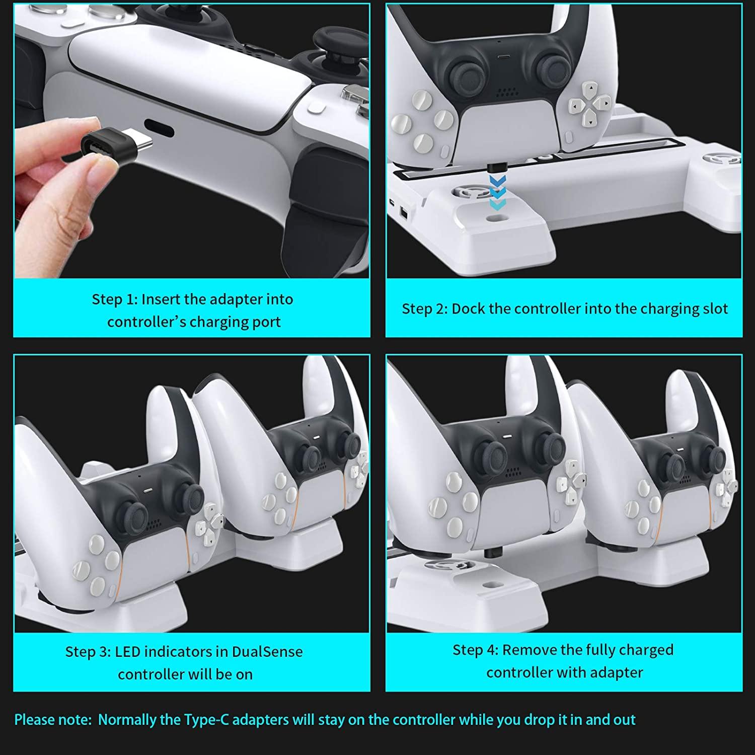 NexiGo PS5 Accessories Stand with Cooling Station for Playstation 5 Disc & Digital Editions - JOY2ESpree