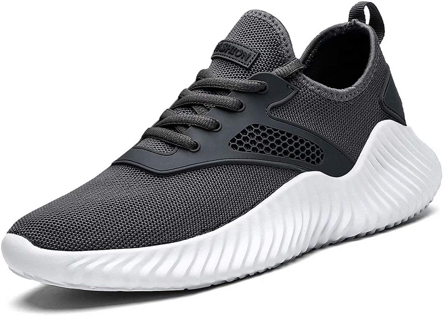 KEEZMZ Men's Running Shoes Fashion Breathable Sneakers Mesh Soft Sole Casual Athletic Lightweight