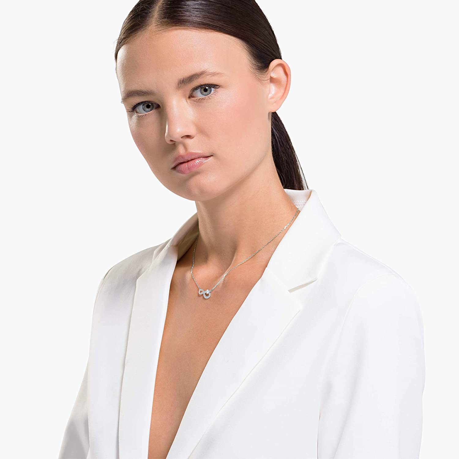 SWAROVSKI Women's Infinity Jewelry Set Collection, Rose Gold Tone & Rhodium Finish, Clear Crystals - JOY2ESpree