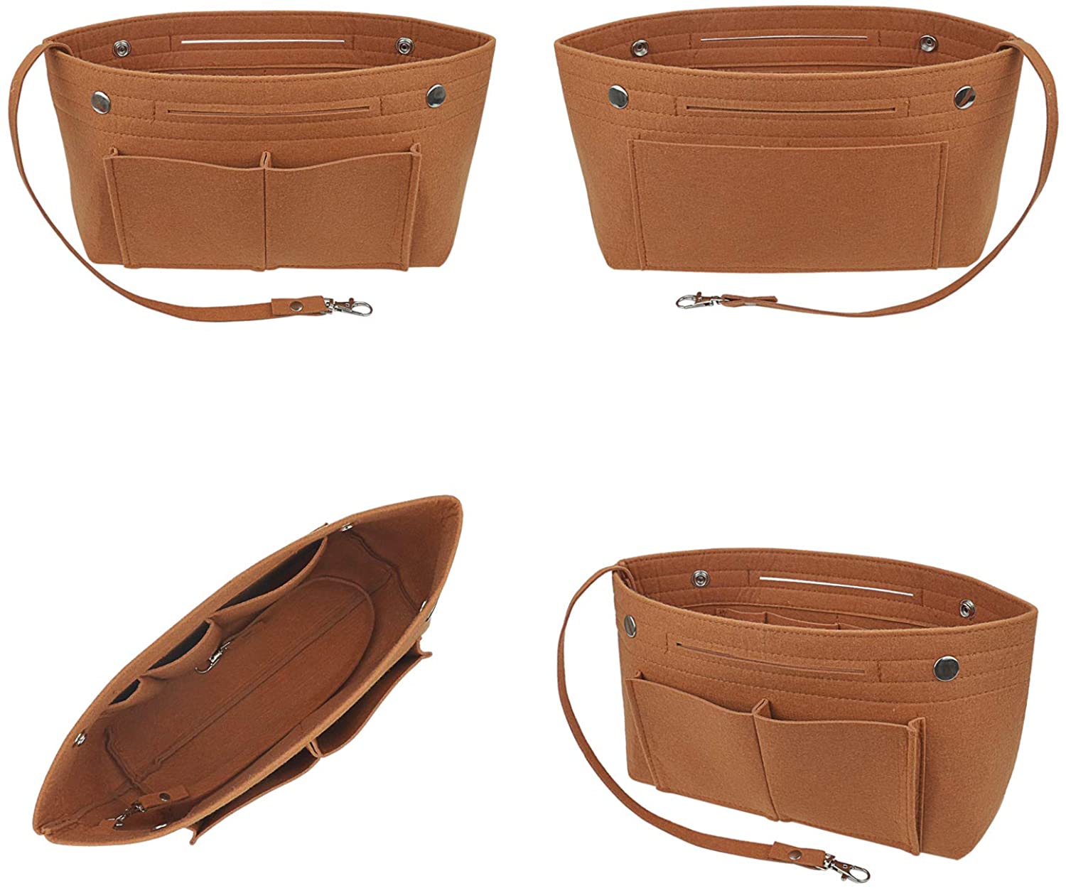 YIICOOLY Felt Tote Handbag Purse Organizer Insert Divider Shaper Bag in Bag