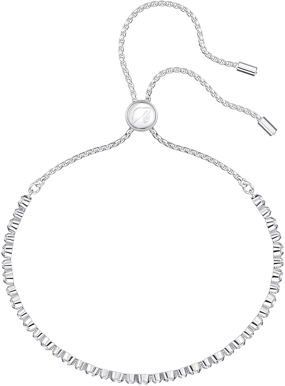 SWAROVSKI Women's Subtle Bracelet Jewelry Collection, Rhodium Finish, Clear Crystals - JOY2ESpree