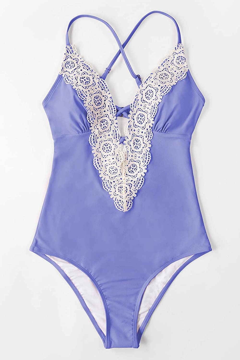 CUPSHE Fashion Women's Ladies Vintage Lace Bikini Sets Beach Swimwear Bathing Suit