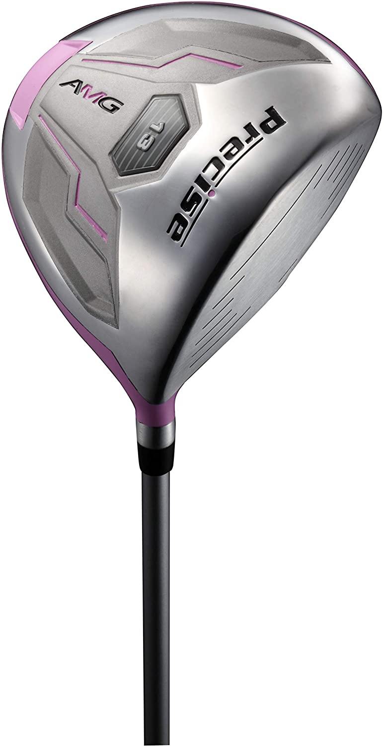 Precise AMG Ladies Womens Complete Golf Clubs Set Includes Driver, Fairway, Hybrid, 6-PW Irons, Putter, Stand Bag, 3 H/C's - Choose Color and Size! - JOY2ESpree