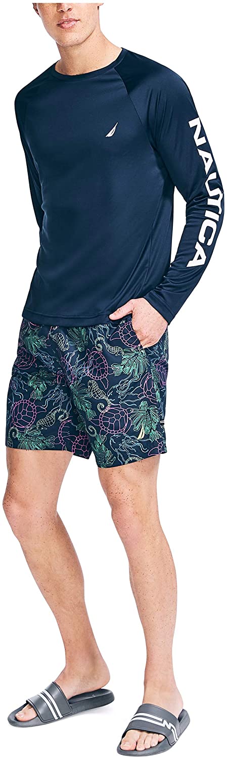 Nautica Men's Logo Graphic Swim Shirt - JOY2ESpree