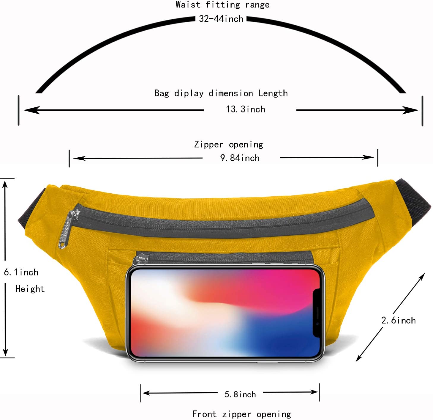 Entchin Fanny Pack for Hiking, Running and Travel