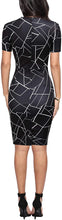 
                        
                          Load image into Gallery viewer, FORTRIC Women Printing Church Business Office Work Elegant Bodycon Pencil Dress
                        
                      