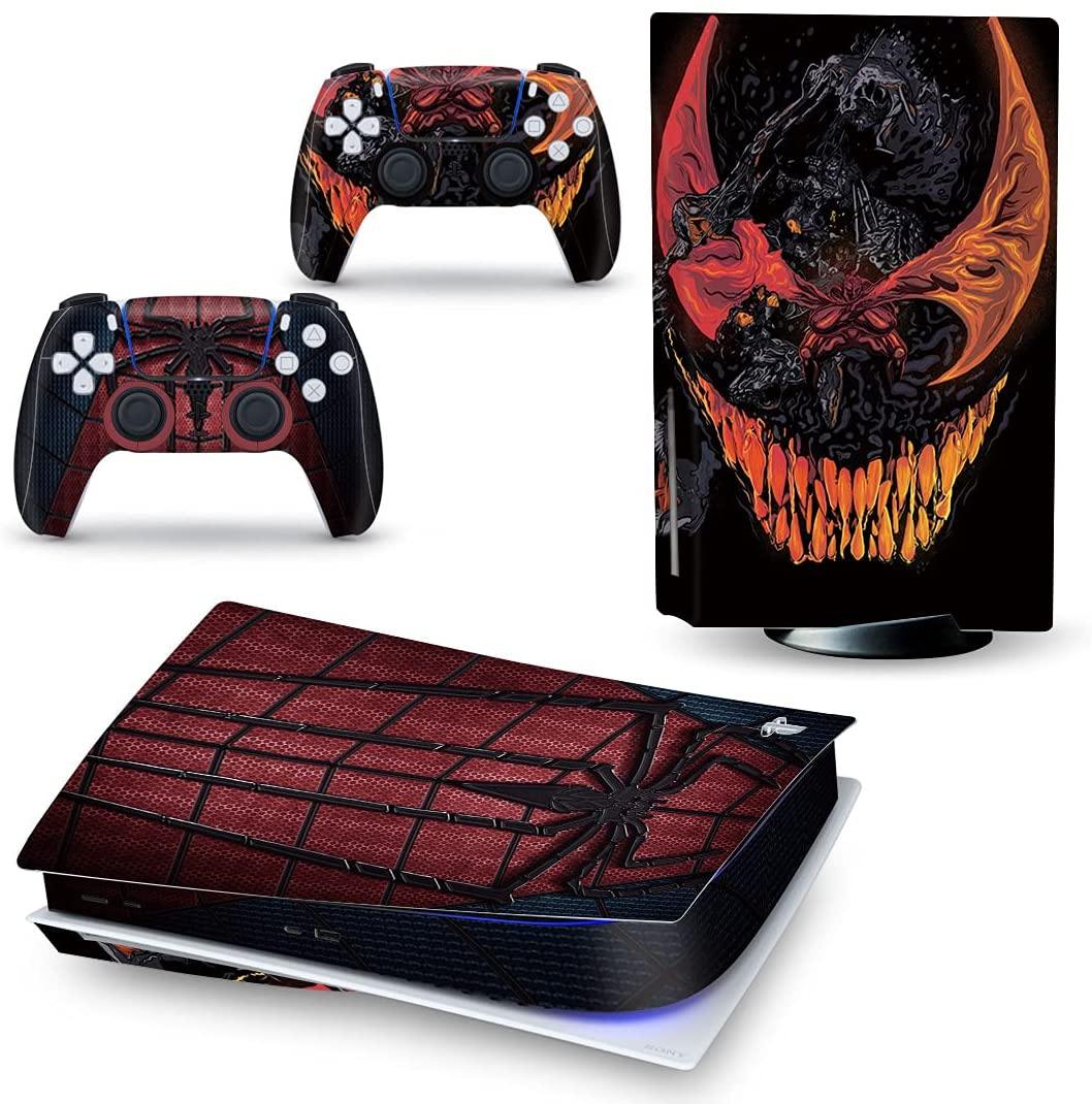 Mmoptop PS5 Skin Venom for Playstation 5 Disc Edition with Console and Dualsense Controller Full Set - JOY2ESpree