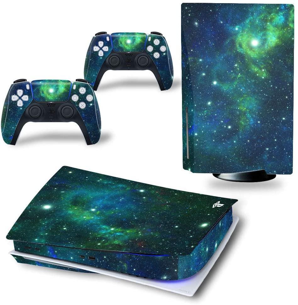 DOMILINA PS5 Skin Stickers, Full Body Vinyl Decal Cover for Playstation 5 Disk Edition Console & Controllers - American Flag - JOY2ESpree