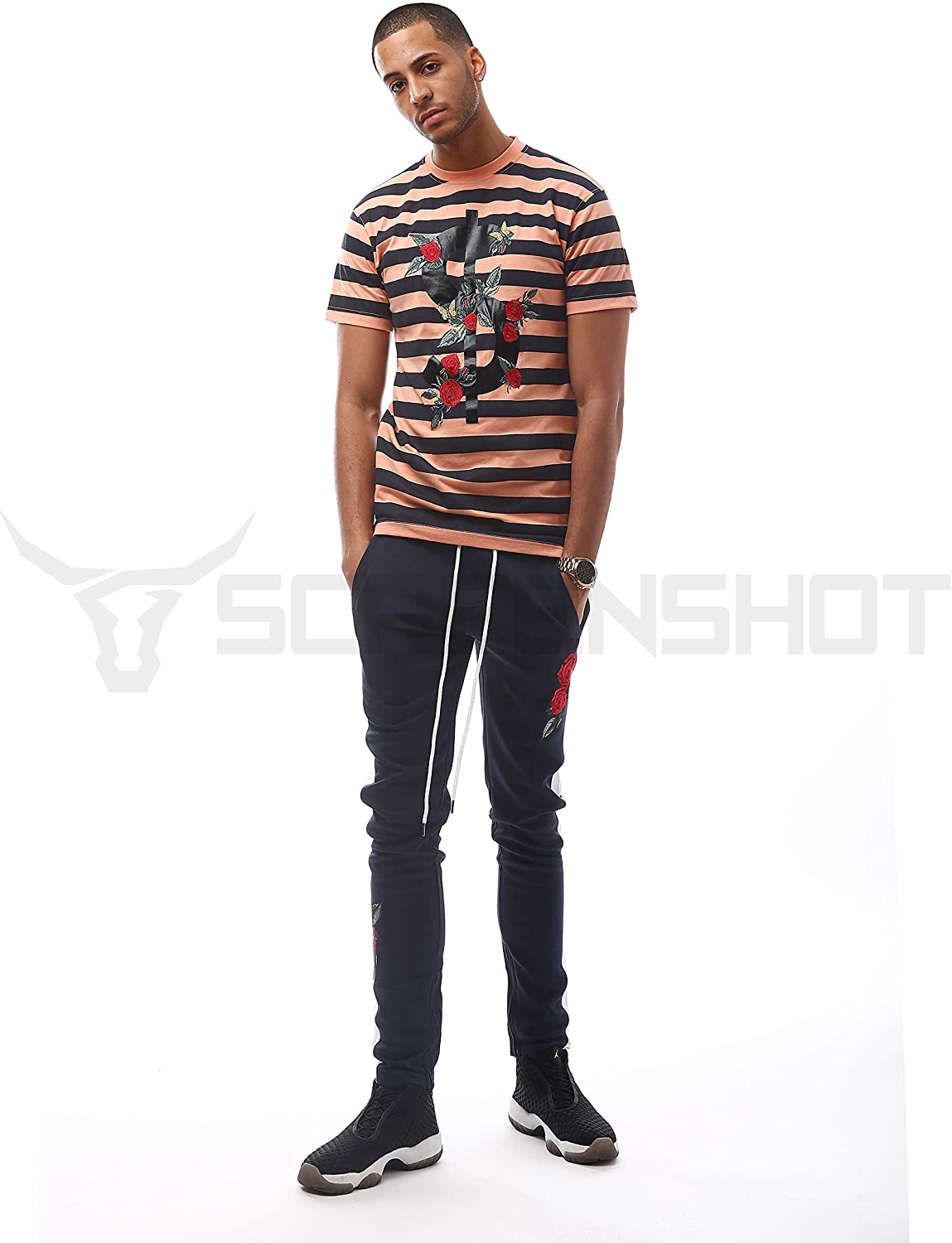 Screenshotbrand Mens Hip Hop Premium Slim Fit Track Pants