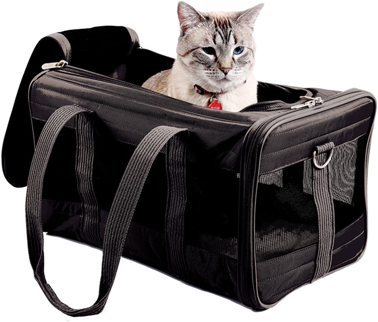 Sherpa Original Deluxe Airline Approved Pet Carrier, Medium, Black