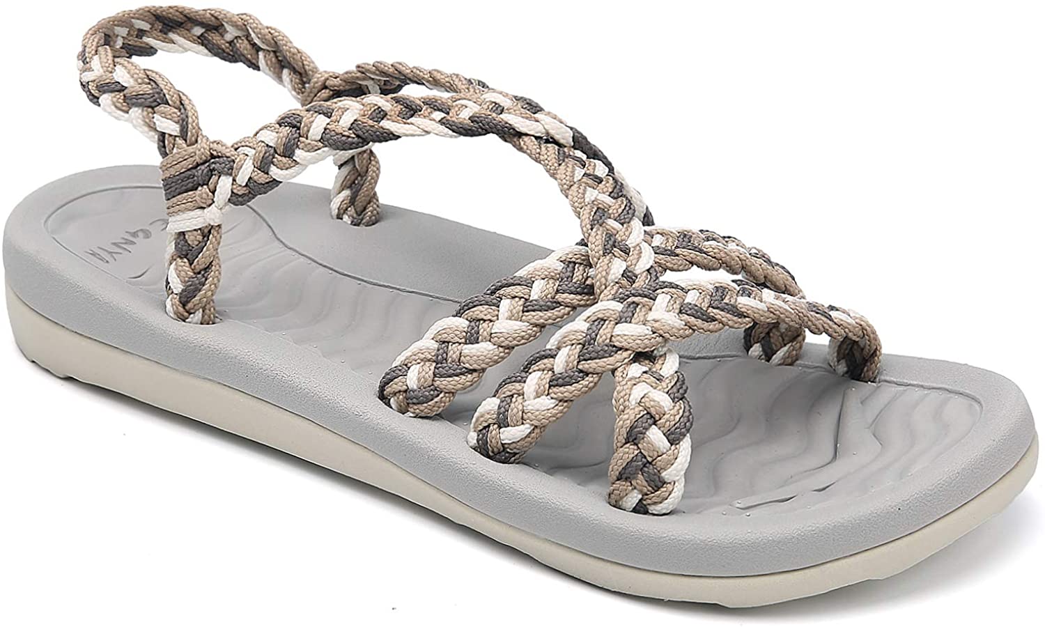 MEGNYA Women's Comfortable Walking Sandals with Arch Support Waterproof for Walking/Hiking/Travel/Wedding/Water Spot/Beach
