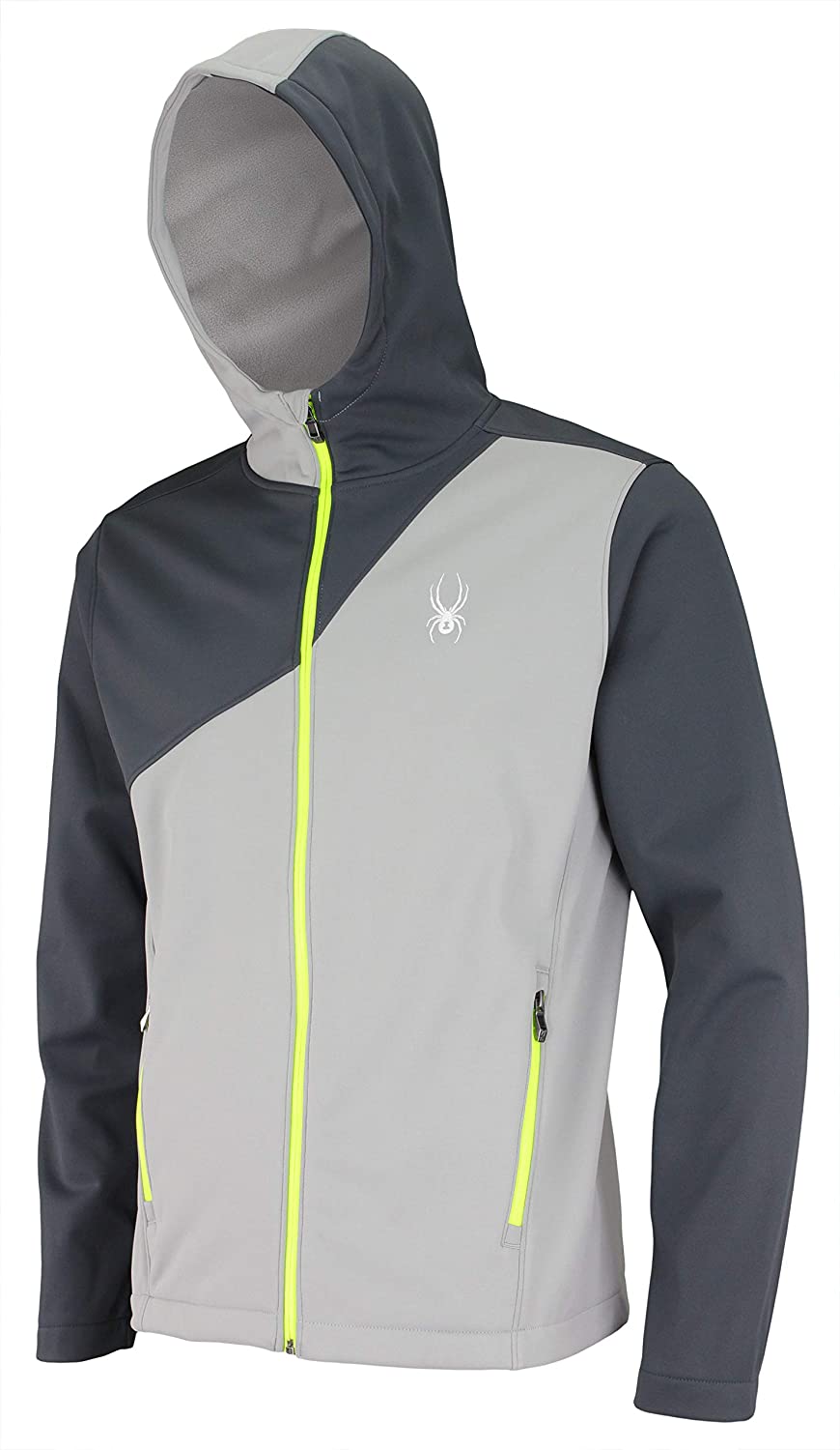 Spyder Mens Hydroweb Hooded Softshell Jacket, Color Variation