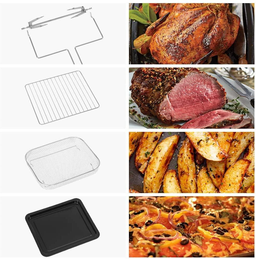 Air Fryer Toaster Oven Combo 8-in-1 Countertop Rotisserie & Dehydrator - JOY2ESpree