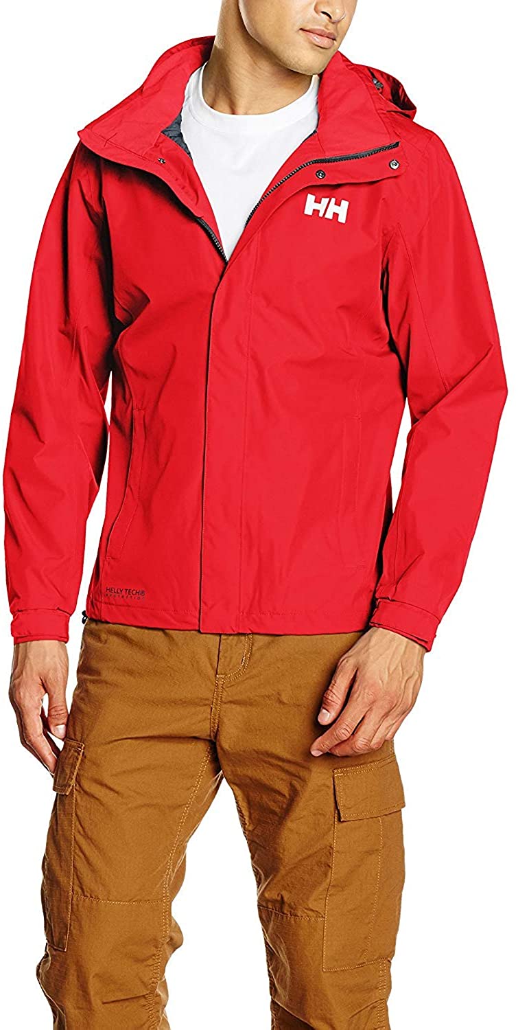 Helly Hansen Men's Dubliner Jacket Waterproof, Windproof, Breathable Shell Rain Coat with Packable Hood