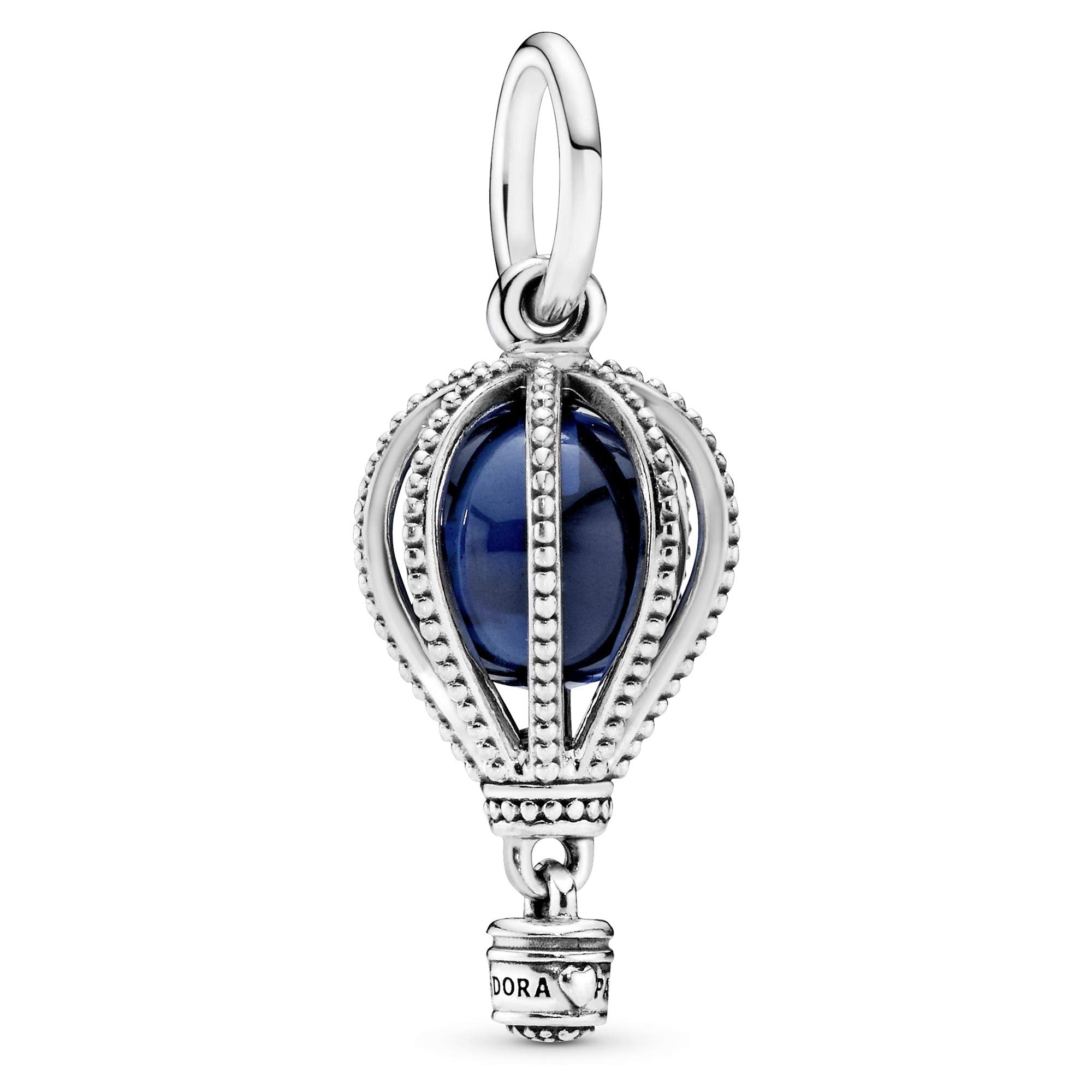 Pandora Jewelry Blue Hot Air Balloon Travel Crystals Charm in Sterling Silver - JOY2ESpree