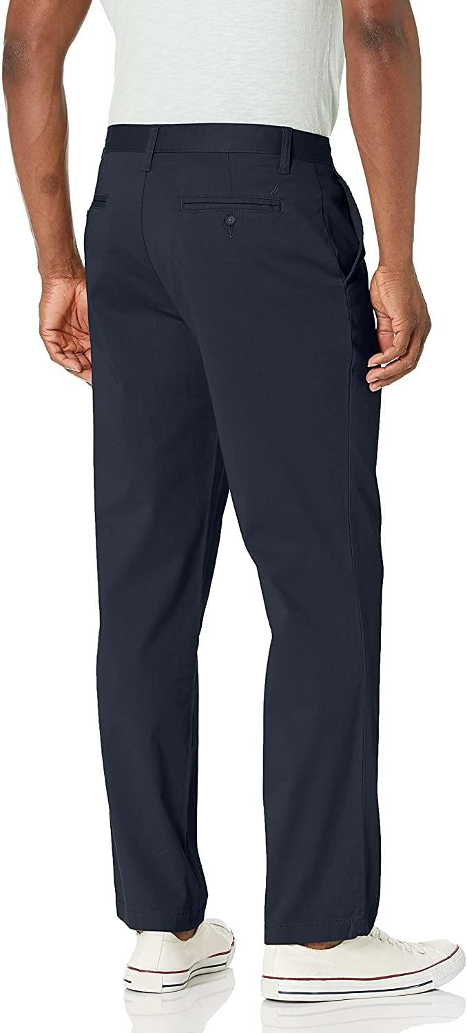 Nautica Men's Classic Fit Flat Front Stretch Solid Chino Deck Pant - JOY2ESpree