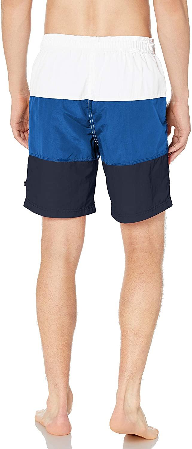 Nautica Men's Quick Dry Classic Logo Tri-Block Series Swim Trunk - JOY2ESpree