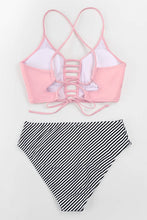
                        
                          Load image into Gallery viewer, CUPSHE Women’s Bikini Swimsuit Floral Print Lace Up Strappy Two Piece Bathing Suit
                        
                      