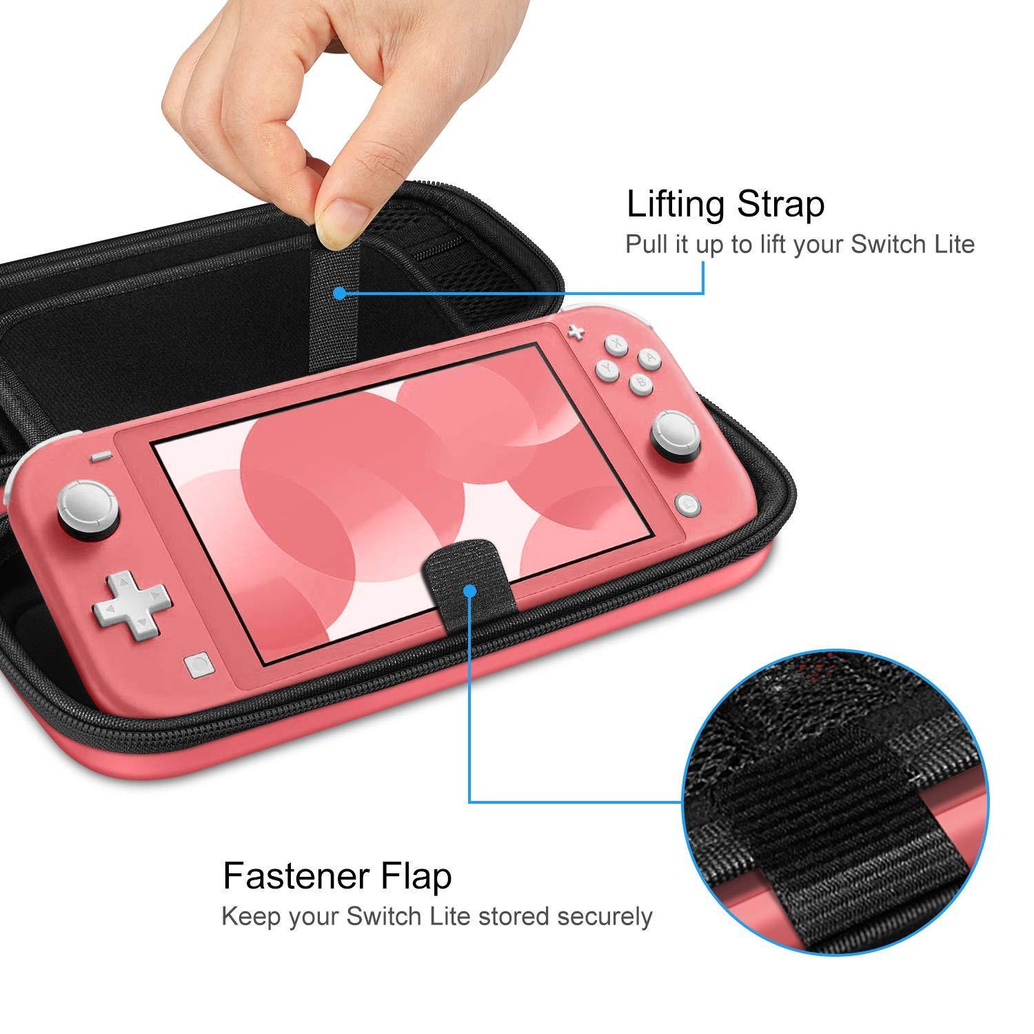 Fintie Carry Case for Nintendo Switch Lite 2019 - [Shockproof] Hard Shell Protective Cover Bag with 15 Game Card/2 Micro SD Card Slots - JOY2ESpree