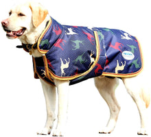 
                        
                          Load image into Gallery viewer, Weatherbeeta Parka 1200D Deluxe Dog Coat (20", Navy/Grey/White)
                        
                      