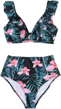 
                        
                          गैलरी व्यूवर में इमेज लोड करें, CUPSHE Women's High Waist Bikini Swimsuit Ruffle Floral Print Two Piece Bathing Suit
                        
                      
