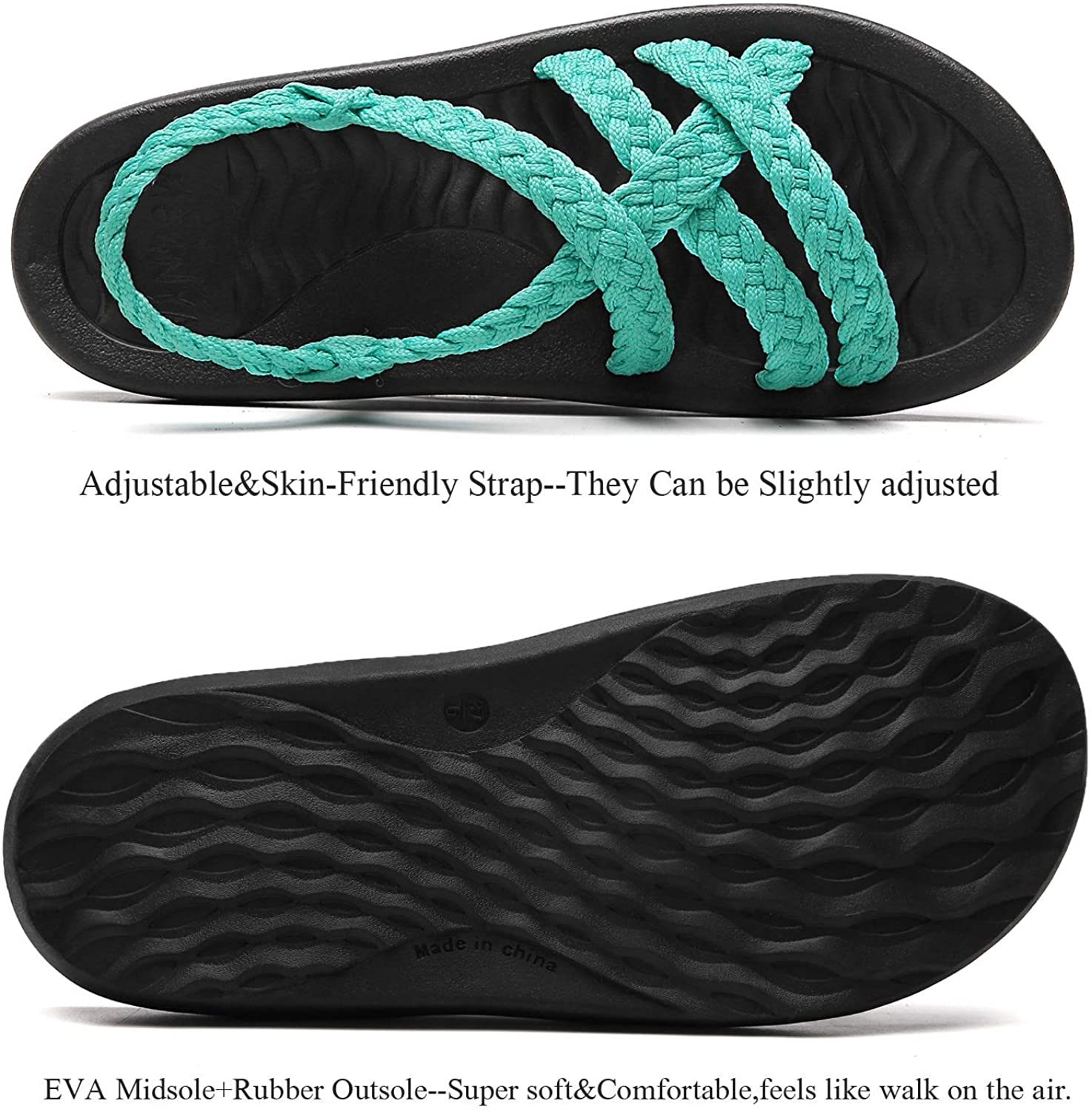 MEGNYA Women's Comfortable Walking Sandals with Arch Support Waterproof for Walking/Hiking/Travel/Wedding/Water Spot/Beach