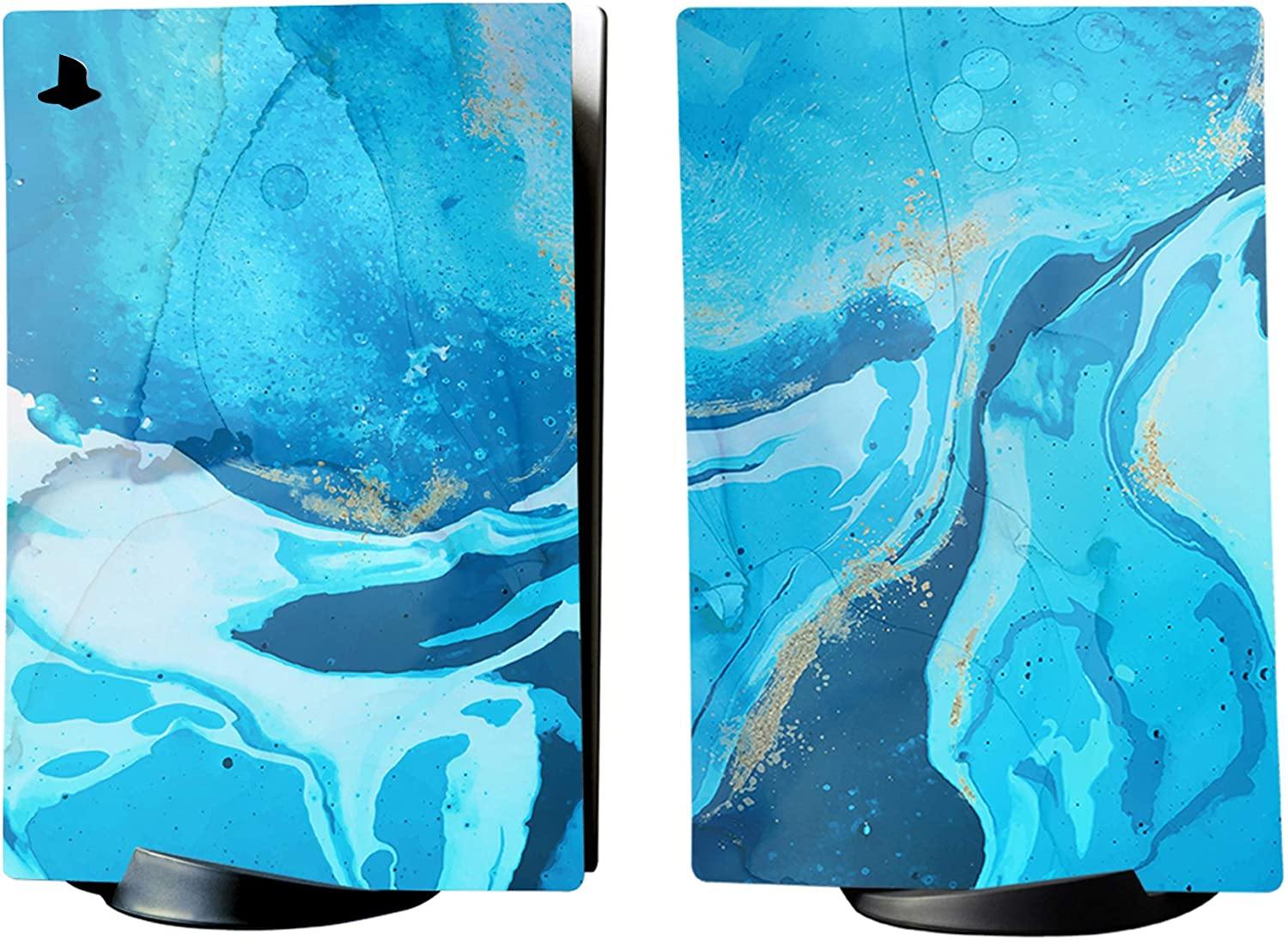 PlayVital Blue Nebula Full Set Skin Decal for PS5 Console Digital Edition - JOY2ESpree