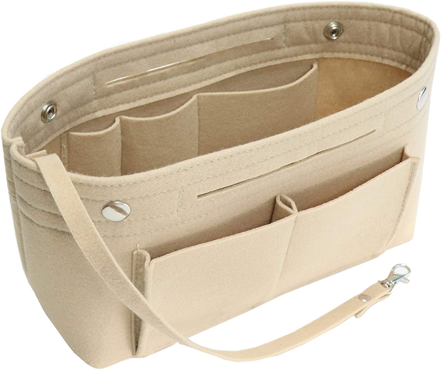 MISIXILE Felt Purse Organizer Insert Handbag Organizer,Tote Bag in Bag Organizer Fits Speedy Neverfull with Handles Keychain