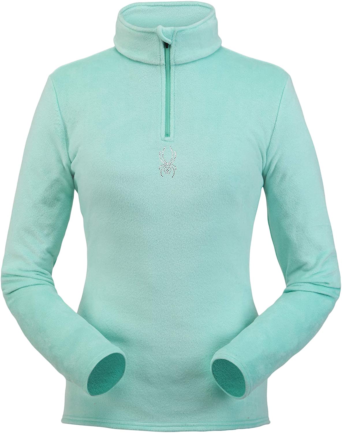 Spyder Womens Shimmer Bug Zip T-Neck