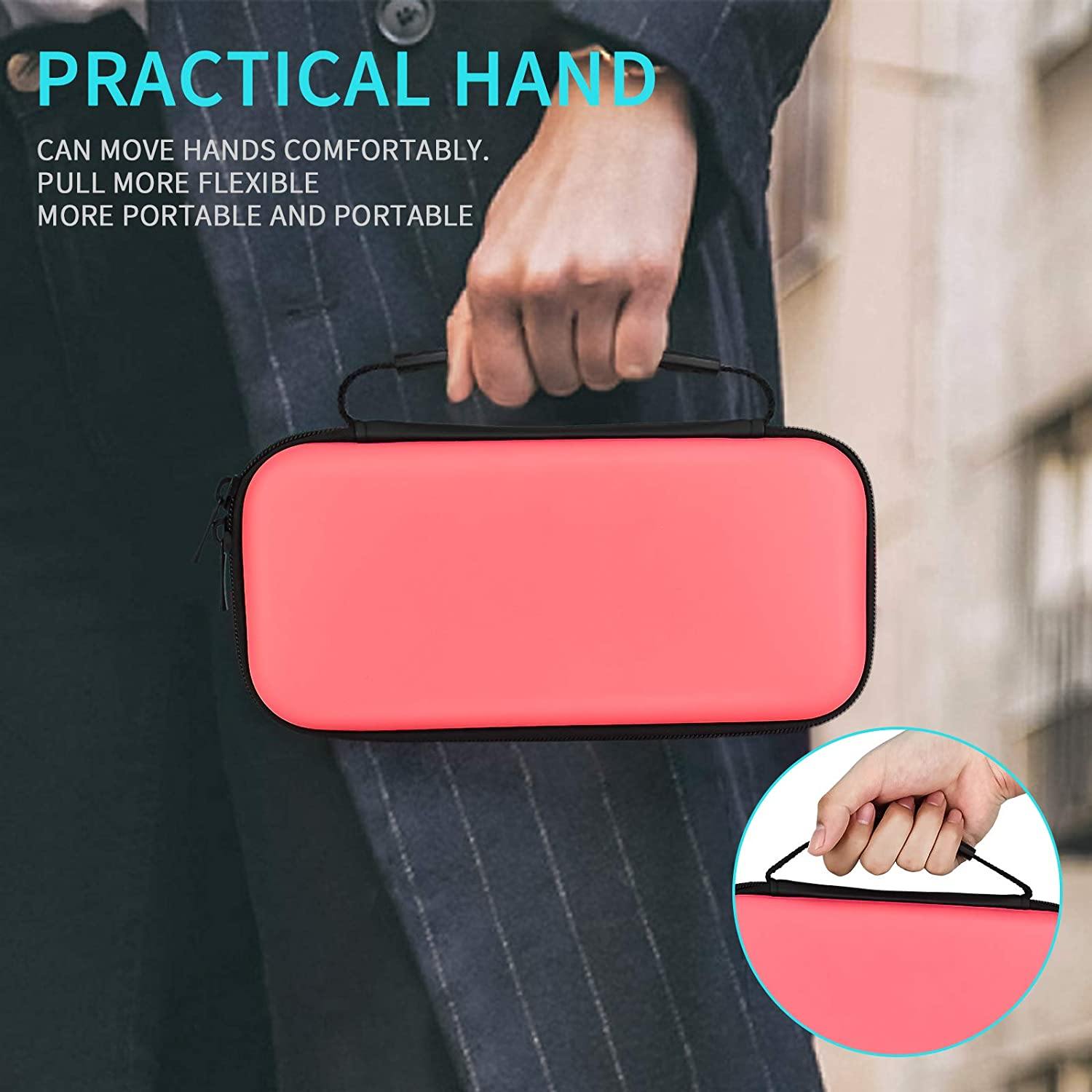 DLseego Carrying Case for Nintendo Switch lite, Newest Design Portable Travel Carrying Case 4 in 1 Accessories Kit with 1 Pcs Glitter case - JOY2ESpree