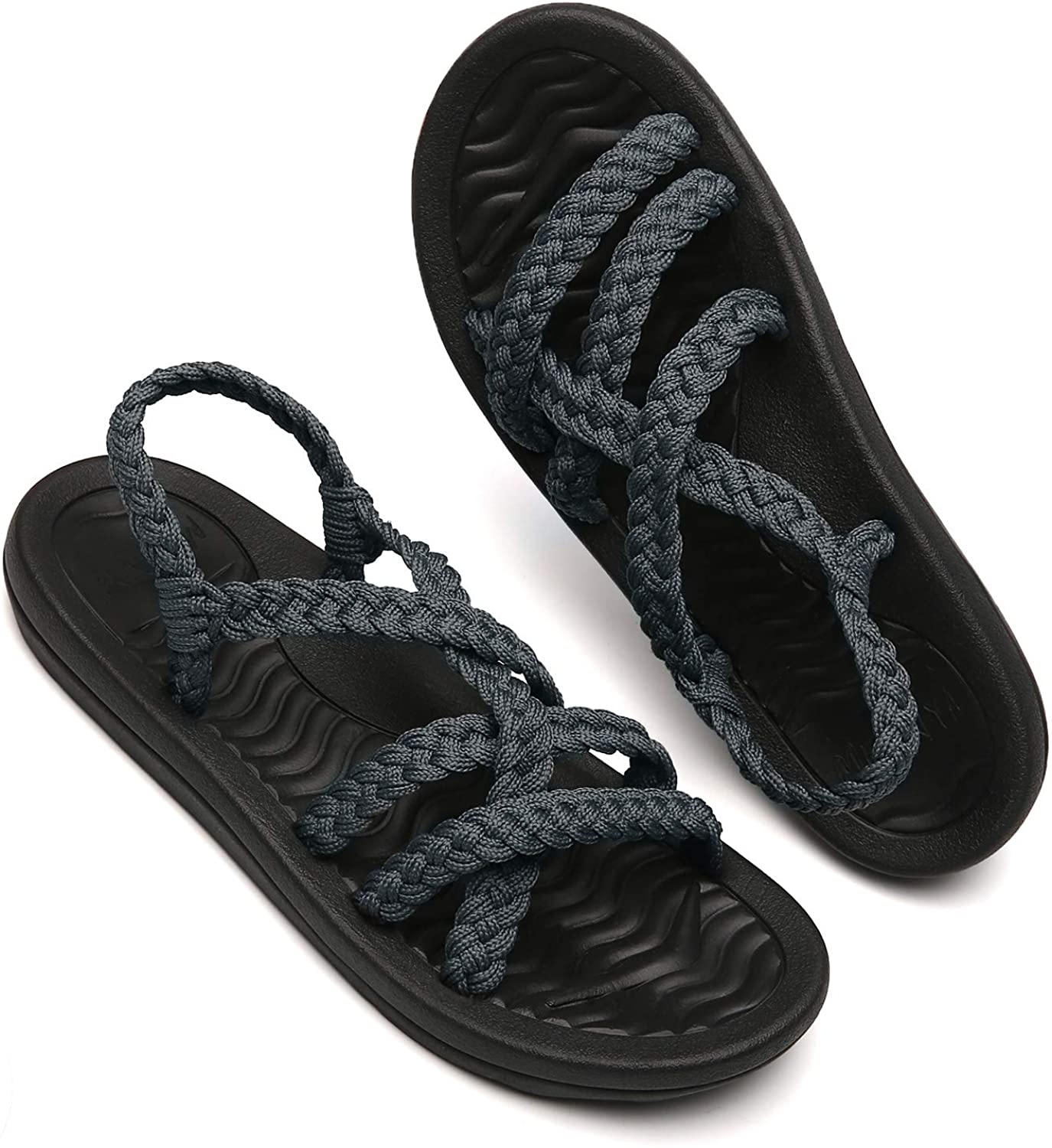 MEGNYA Women's Comfortable Walking Sandals with Arch Support Waterproof for Walking/Hiking/Travel/Wedding/Water Spot/Beach