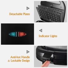 
                        
                          Cargar imagen en el visor de la galería, OSTBA Sandwich Maker, Toaster and Electric Panini Press with Non-stick plates, LED Indicator Lights, Cool Touch Handle, Black - JOY2ESpree
                        
                      