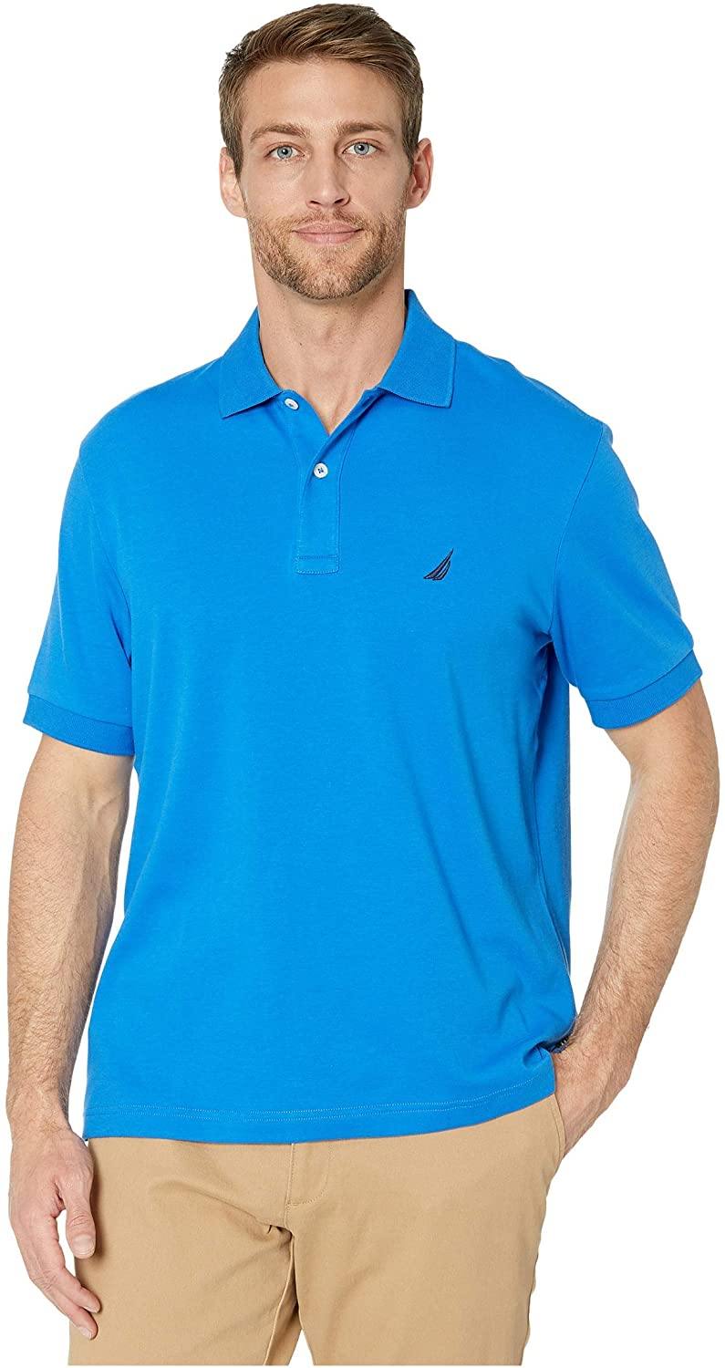 Nautica Men's Classic Fit Short Sleeve Solid Soft Cotton Polo Shirt - JOY2ESpree