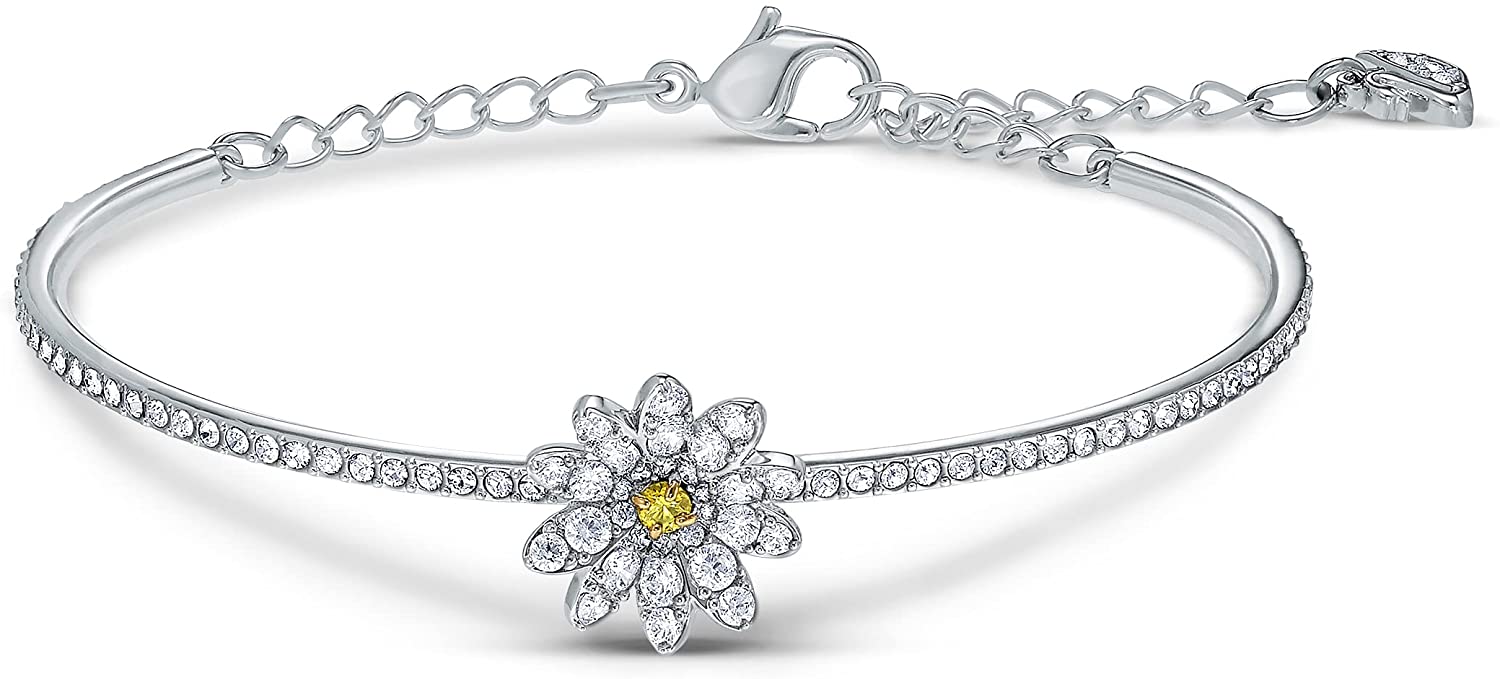 SWAROVSKI Women's Eternal Flower Jewelry Collection, Yellow Crystals, Clear Crystals - JOY2ESpree
