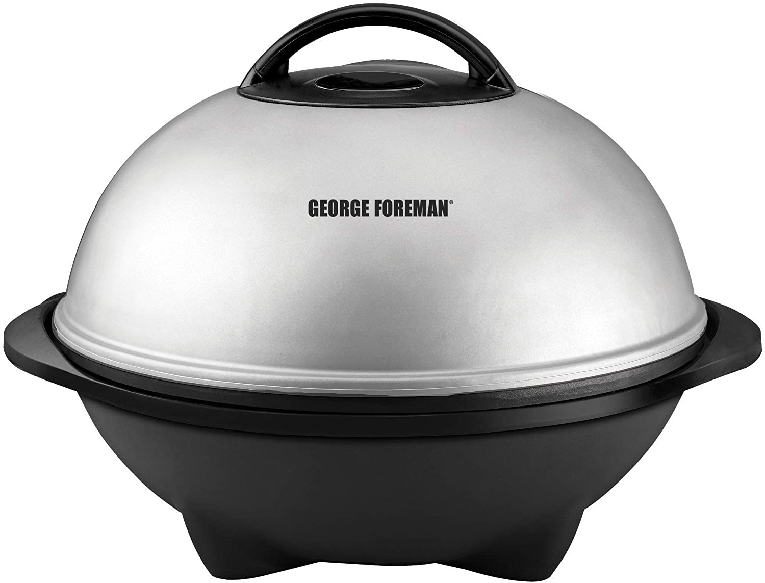 George Foreman, Silver, 12+ Servings Upto 15 Indoor/Outdoor Electric Grill, GGR50B, REGULAR - JOY2ESpree