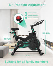 
                        
                          將圖片載入圖庫檢視器 Indoor Cycling Bike Stationary - Exercise Bike for Home Cardio Workout with Comfortable Seat Cushion &amp; Silent Belt Drive &amp; Pad Holder - JOY2ESpree
                        
                      