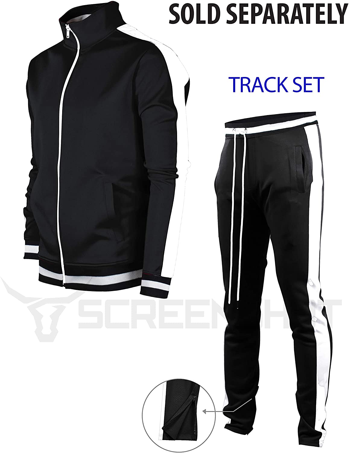 Screenshotbrand Mens Hip Hop Premium Slim Fit Track Pants