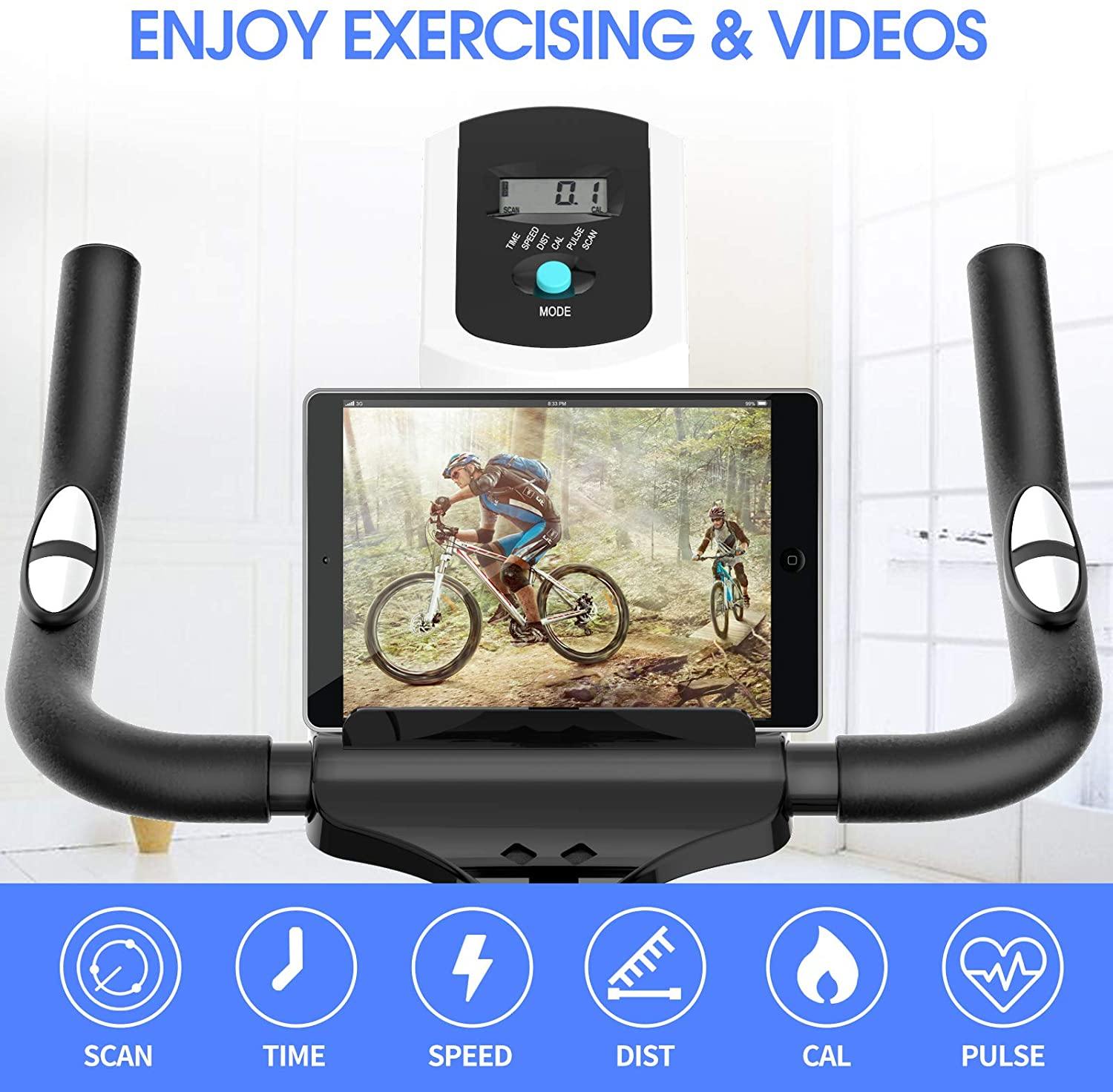 pooboo Magnetic Exercise Bike Indoor Cycling Bike Stationary - JOY2ESpree