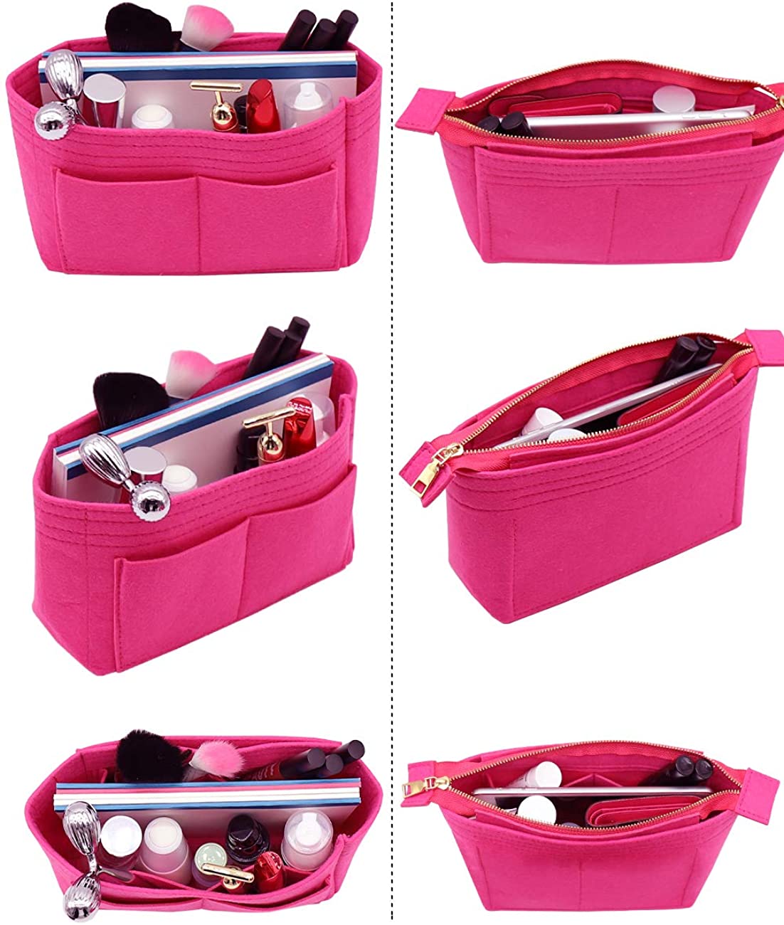 LEXSION Organizer,Bag Organizer,Insert purse organizer with 2 packs in one set fit LV NeoNoe Noé Series perfectly