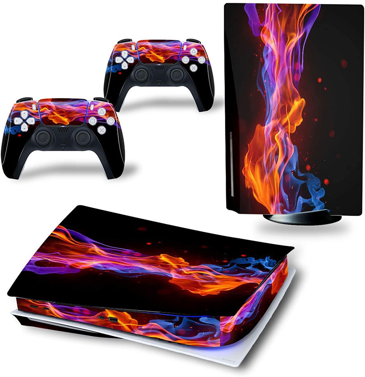 Ps5 Stickers Full Body Vinyl Skin Decal Cover for Playstation 5 Digital Edition Console Controllers (CD Version, Pink Starry Sky) - JOY2ESpree