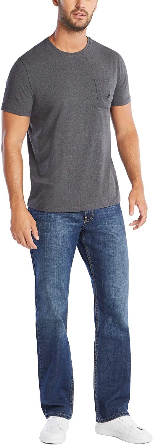 Nautica Men's Solid Crew Neck Short-Sleeve Pocket T-Shirt - JOY2ESpree