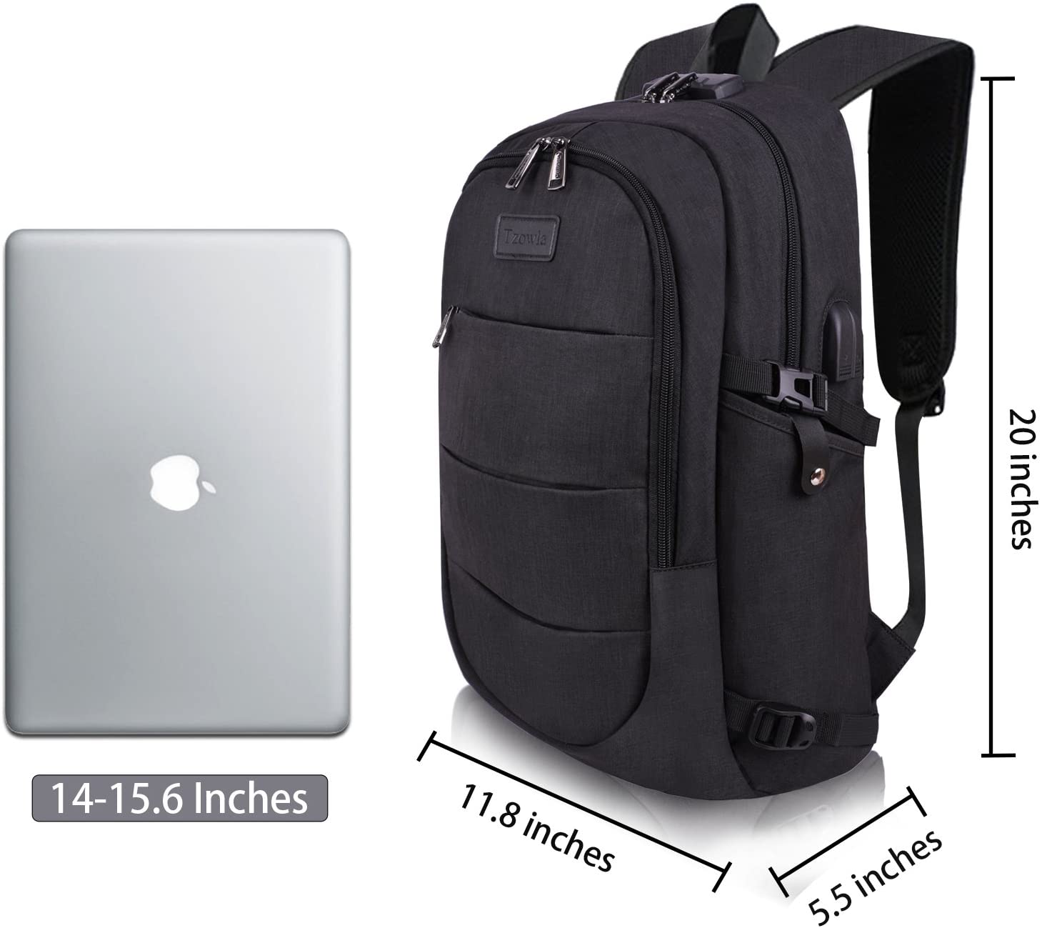 Travel Laptop Backpack Water Resistant Anti-Theft Bag with USB Charging Port