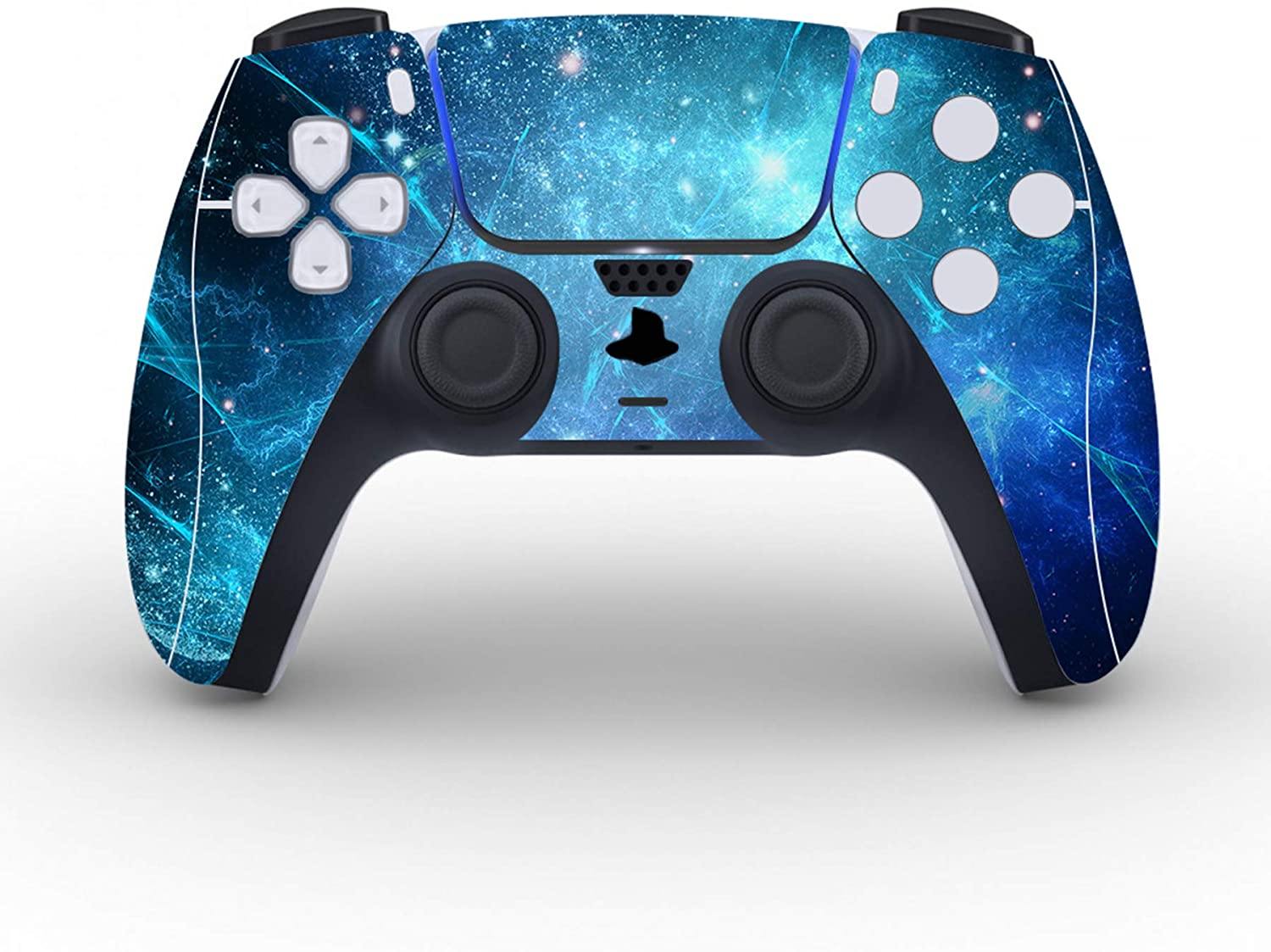 PlayVital Blue Nebula Full Set Skin Decal for PS5 Console Digital Edition - JOY2ESpree